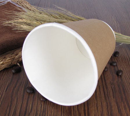 8oz Biyobozunur Kağıt Bardak, Tek Kullanımlık Süt Çay Kraft Kağıt Bardak