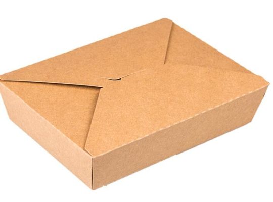 900ml Dikdörtgen Paket Servis Kızarmış Tavuk Özel Kağıt Öğle Yemeği Kutusu