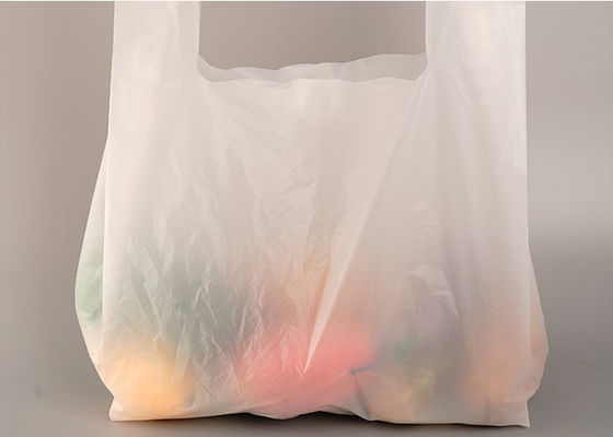 14x50cm Beyaz Biyobozunur Sebze Meyve Tişörtlü Tek Kullanımlık Plastik Poşet