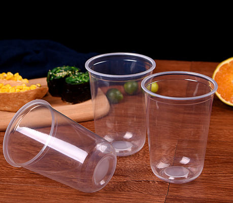 95-700ml Plastik U Şekilli Blister Gıda PP fincan Sütlü çay meyve suyu