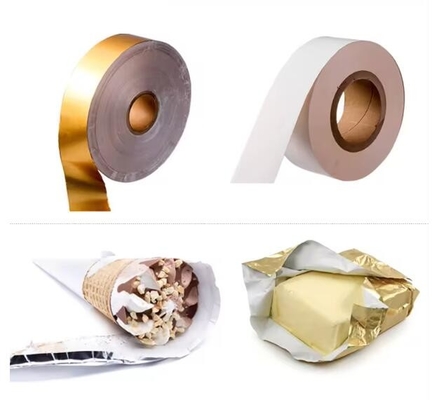 Gıda baskı ambalajı Alüminyum folyo, 75 gram ucuz gümüş renkli tereyağı ambalaj kağıdı Satılık