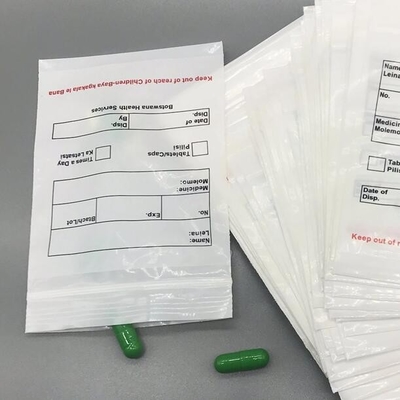 Çifte Cep Fermuarlı Şeffaf Paketleme Filmi Çevre dostu Plastik Sıvı Biyolojik Tehlike Biyotehlike Tıbbi PE Patolojik Mühürlü Torba