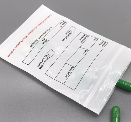 Çifte Cep Fermuarlı Şeffaf Paketleme Filmi Çevre dostu Plastik Sıvı Biyolojik Tehlike Biyotehlike Tıbbi PE Patolojik Mühürlü Torba