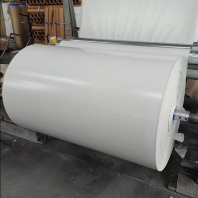 Beyaz Katı Renkli Beyaz PU Folyo Kağıdı Plywood ve MDF Taşlarının Arkası Mobilya için Dekoratif Kağıt