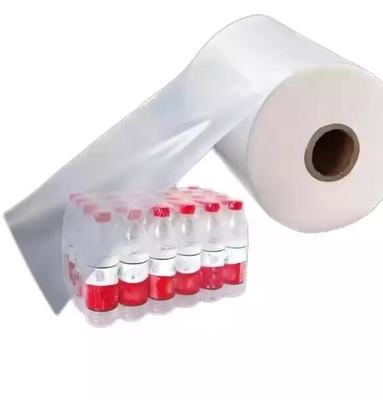Biyodegradable Heat Shrink Film Roll PE Shrink Stretch Film for Glass Bottle Beer Beverage Drinking Water Shrinkable Wrap