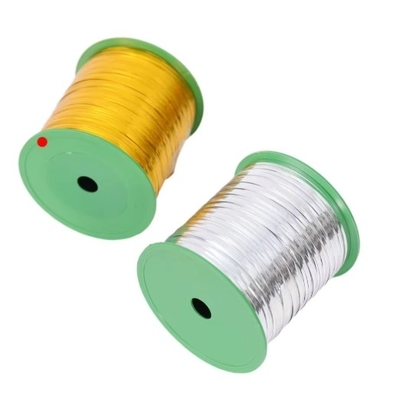 Ekmek ve hediye için 8cm Metal Spool Altın Twist Kravat