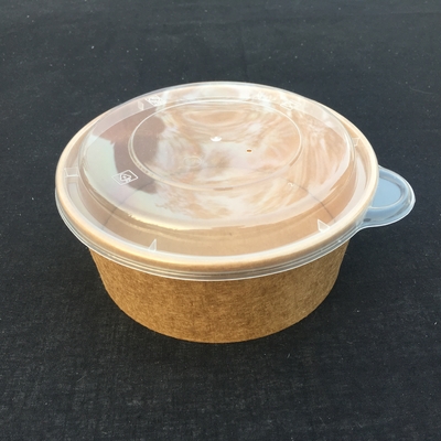 Pet Pencereli Özelleştirilmiş Kraft Kağıt Salata Meyve Paket Öğle Yemeği Paketleme Kutusu
